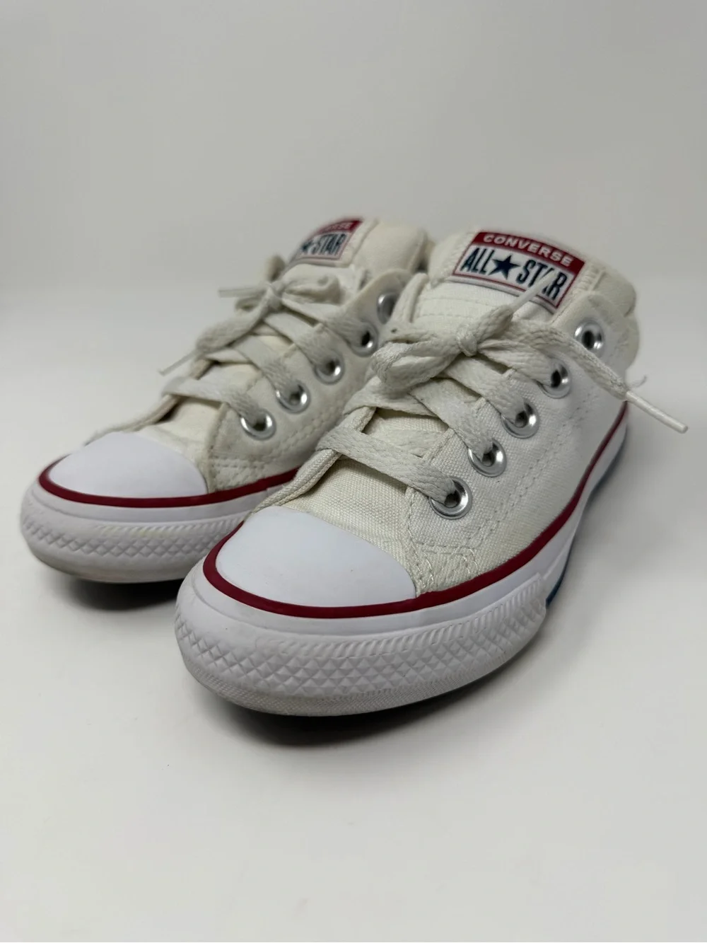 Converse Kids' White Canvas Low-Top Sneakers - All Star Sz. 11y